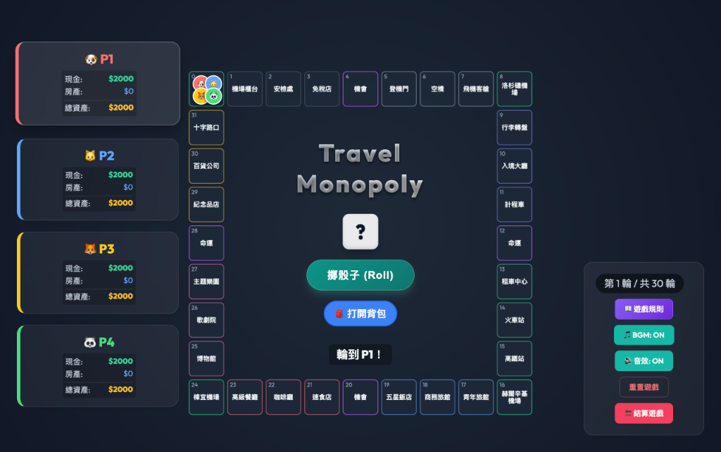 英文大富翁 (Travel Monopoly)
